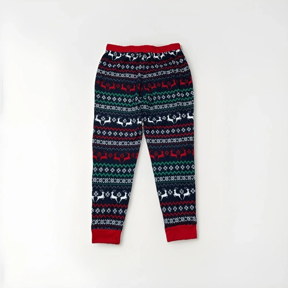 Lands End Pajama Set Size‎ Medium 2 piece Fairisle Pattern Soft Cozy Stretch